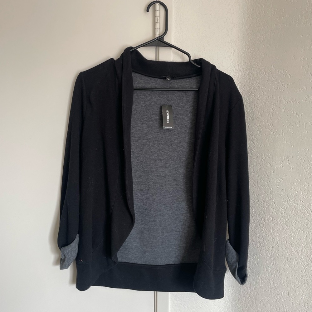 Express black blazer sweater xs